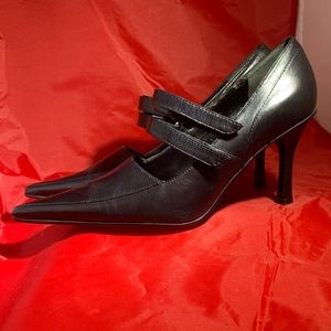 Nine West Leather Pointed Toe Ankle Straps